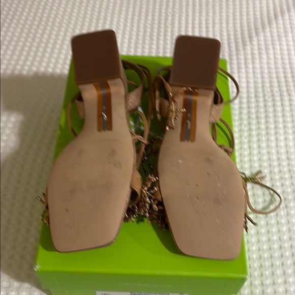 Sam Edelman Welda Raffia bead Fringe Sandals - Picture 3 of 5